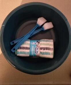 Set De Vaisselle éponges à Récurer 6 Pcs., éponges à Récurer 10 Pcs., Torchon 35x35 Cm, Brosse à Vaisselle 19 Cm 2 Pcs. -Nettoyage Produits Boutique 1002x1200