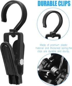 Boot Pegs Pack De 20 Clip Crochets Serviette Clips Torchons Suspendus Pivotant Pantalon Barre Clips Crochets Chaussette Clip Noir -Nettoyage Produits Boutique 1005x1200