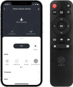 Aspirateur Robot Smart Sinji - 4 Modes De Nettoyage - Fonction De Nettoyage - Station De Charge - Contrôle Via App - Télécommande - Commande Vocale Via Google Et Alexa - Zwart -Nettoyage Produits Boutique 1006x1200 1