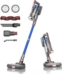 Aspirateur Balai Beekit - Aspirateur Balai Sans Sac Sur Batterie - Aspirateur à Main Best Seller - Aspirateur à Main Avec Manche - 36 KPA - Blauw