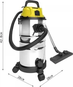 GoodVibes - Aspirateur Industriel - Nettoyeur à Sec - Fonction Soufflage - Aspirateur à Eau - Aspirateur Multifonctions - 30L - 2300W - Acier Inoxydable - Jaune -Nettoyage Produits Boutique 1011x1200 1