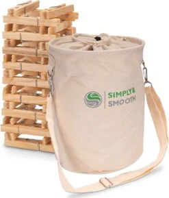 Sac à Pinces à Linge XXL Comprenant 50 Pinces à Linge En Bois - Sac à Agrafes En 100% Coton Avec Mousqueton Extra Large Pour Accrocher - Panier à Pinces à Linge Avec Fermeture