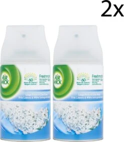 Air Wick Refill Automatic Spray - Fris Linen & Witte Lilas Blossom - 70 Days Fris Parfumé - 2 Sprays