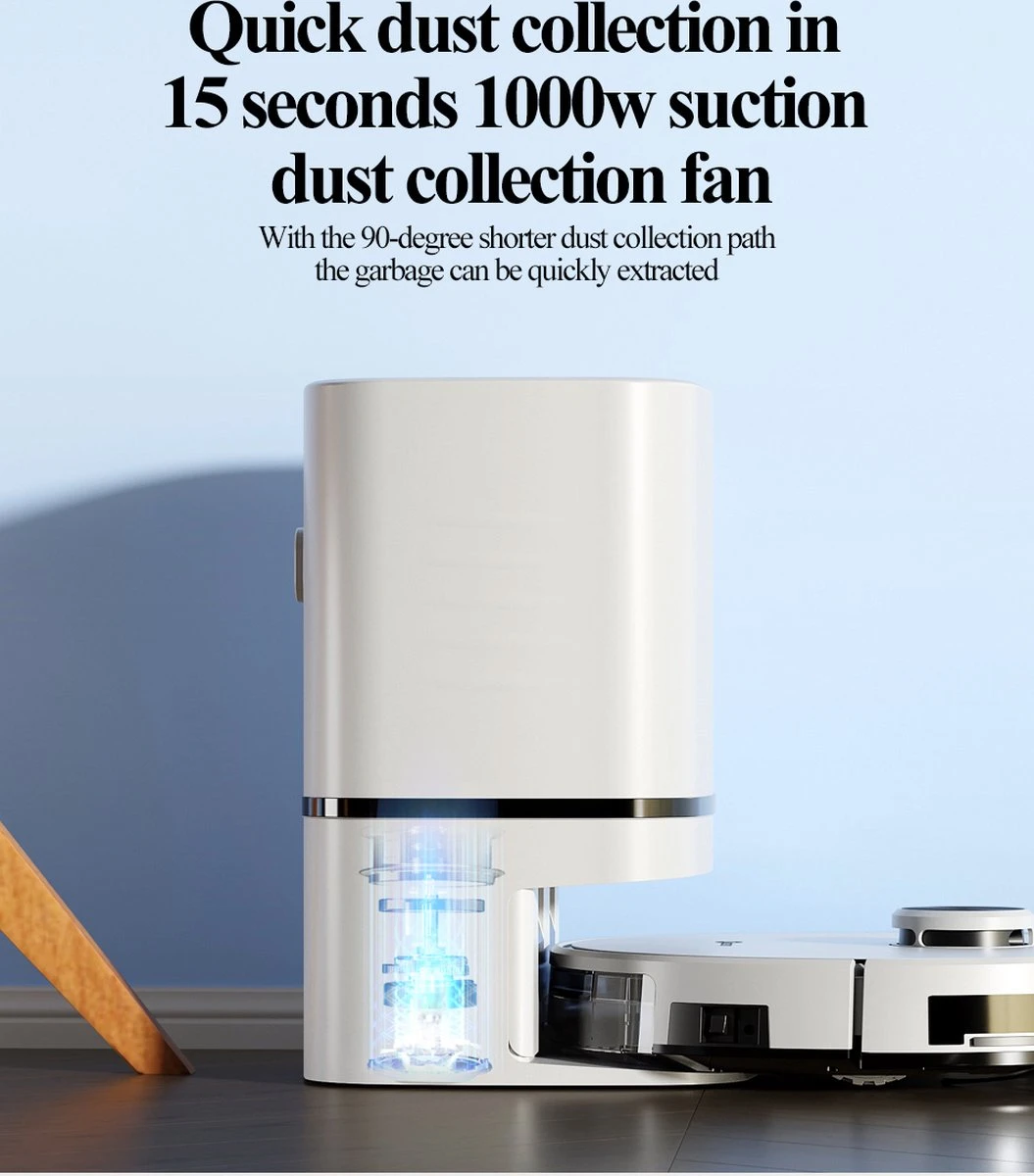 Aspirateur Robot NEATSVOR Avec Station De Charge - Aspirateur Robot Avec Fonction De Nettoyage - Vidange Automatique - Wit 7 Aspirateur Robot NEATSVOR Avec Station De Charge - Aspirateur Robot Avec Fonction De Nettoyage - Vidange Automatique - Wit – Image 5