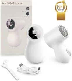 Undicat Lint Remover - Ensemble De Brosses Extra Sans Fil Rechargeables - Épilateur De Vêtements - Système D'aspiration Puissant - Éliminateur De Peluches - Wit- Éliminateur De Peluches Portable - Écran Power Numérique - 3 Positions -