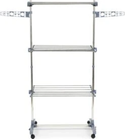 UMUZI CLEANING Grand Séchoir à Linge Pliable à 3 Niveaux, étendoir à Linge Peu Encombrant, Séchoir Pour Linge Mobile Avec Roulettes, 14,49 M Espace D'accrochage. -Nettoyage Produits Boutique 1080x1200