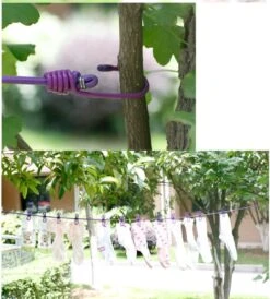 Corde à Linge De Voyage Avec 12 Piquets, Corde à Linge De Camping, Corde à Linge Mobile Pour Les Voyages, Les Vacances, Outdoor, Le Camping, Le Dortoir (2 Pièces, Violet) -Nettoyage Produits Boutique 1081x1200