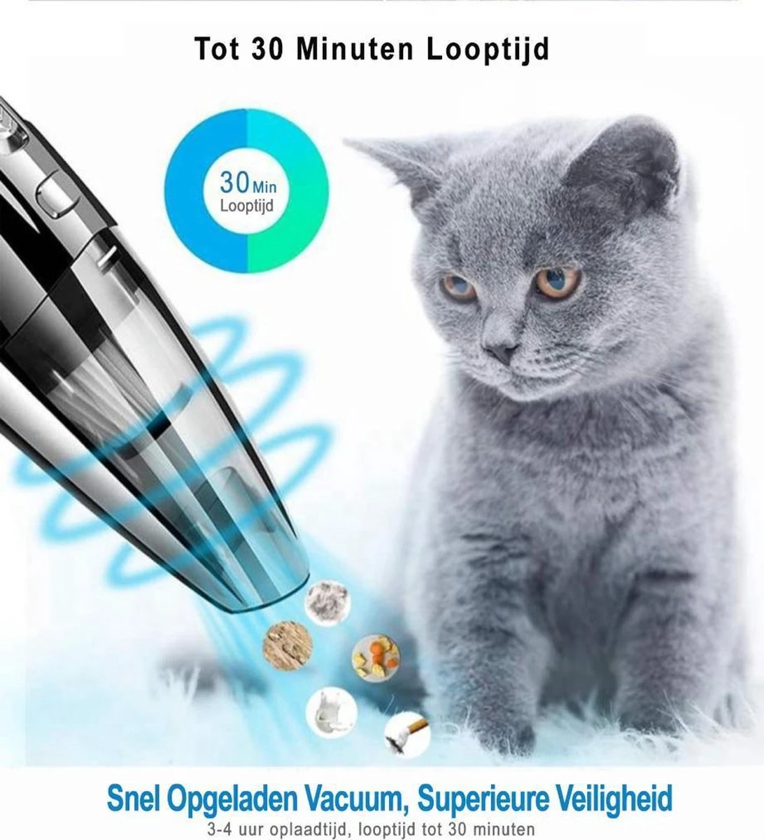 Aspirateur à Main Sans Fil SoloCare - Aspirateur Sans Fil - Pour Droog Et Humide - Nettoyeur De Poils Pour Animaux De Compagnie - Aspirateur à Main Rechargeable Avec 5 Accessoires - Filtre HEPA - Zwart 15 Aspirateur à Main Sans Fil SoloCare - Aspirateur Sans Fil - Pour Droog Et Humide - Nettoyeur De Poils Pour Animaux De Compagnie - Aspirateur à Main Rechargeable Avec 5 Accessoires - Filtre HEPA - Zwart – Image 13