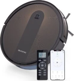 Aspirateur Robot WiFi LifeGoods - 1400 Pa - Fonction De Nettoyage - Sans Fil - Station De Charge Automatique - Poussière Aux Poils De Chien - Zwart Avec Accents Oranje