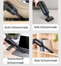 Aspirateur De Voiture Portable Sans Fil - Aspirateur De Voiture - Convient Pour La Voiture Et La Maison - Haute Qualité - Léger - Zwart -Nettoyage Produits Boutique 1100x1200