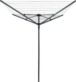 Umuzi Cleaning Corde à Linge Rotative 50m - Corde à Linge Pliable - Corde à Linge Rotative Pour L'Extérieur - Wasrek à 4 Bras - 159 X 159 X 196 Cm - Max. 25 Kg - Incl. Ancrage Au Sol -Nettoyage Produits Boutique 1103x1200 1