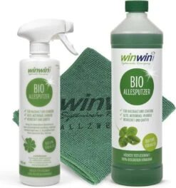 WinwinCLEAN Allesputzer 1000ML + Chiffon Multifonctionnel + Vaporisateur, Nettoyant Polyvalent, Tout Usage, Agent De Nettoyage 100% Biologique