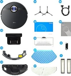 Aspirateur Robot Midea M7 Pro - Aspirateur Avec Fonction De Nettoyage - Aspirateur Robot Intelligent Avec Application - Aspiration Puissante 4000 Pa - Station De Charge Incluse -Nettoyage Produits Boutique 1122x1200