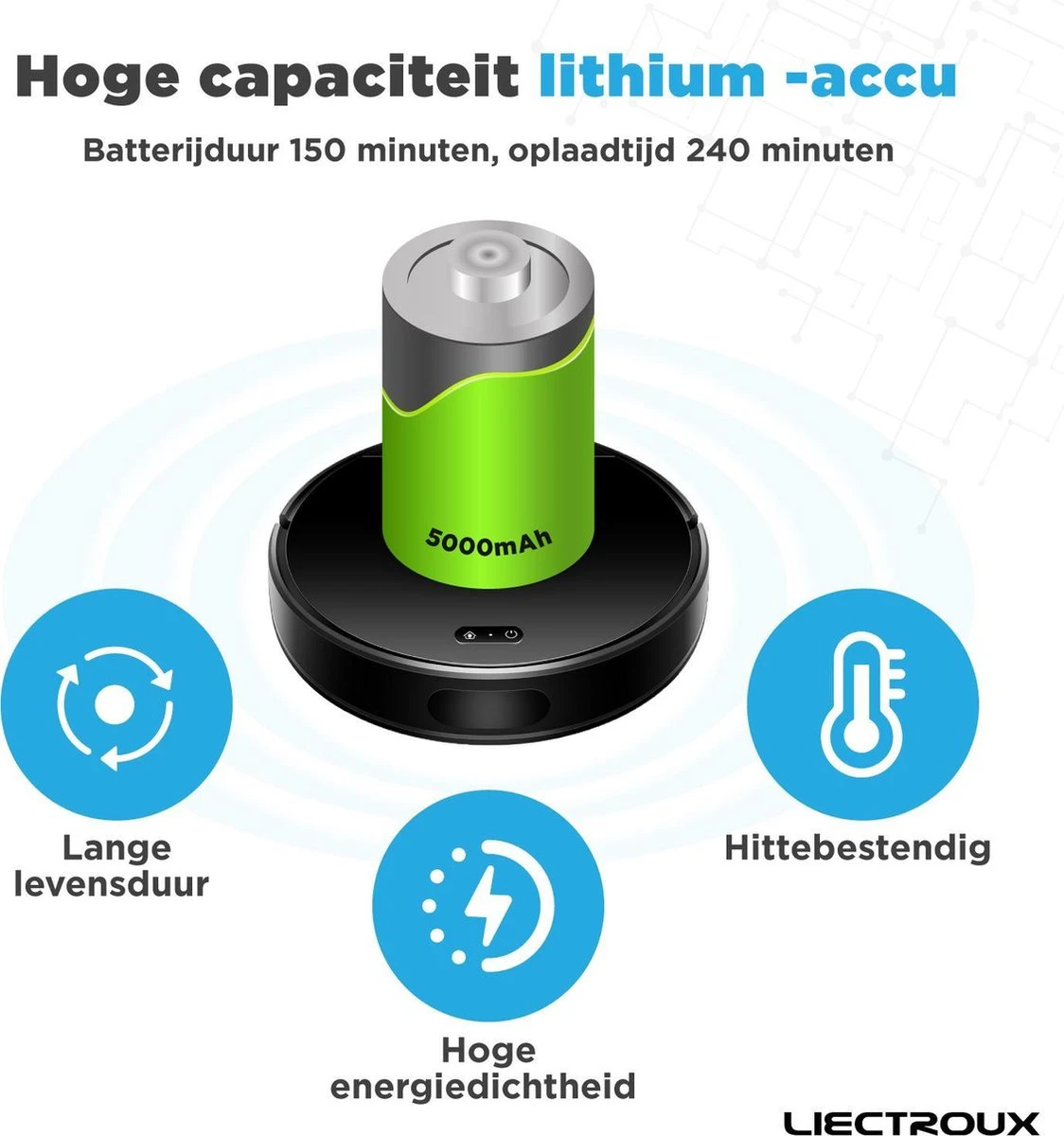 Robot Laveur Liectroux Avec Contrôle D'application - 3000Pa - Robot Aspirateur Avec Fonction De Nettoyage - Système De Nettoyage - Mop - Aspirateur Robot 15 Robot Laveur Liectroux Avec Contrôle D'application - 3000Pa - Robot Aspirateur Avec Fonction De Nettoyage - Système De Nettoyage - Mop - Aspirateur Robot – Image 13