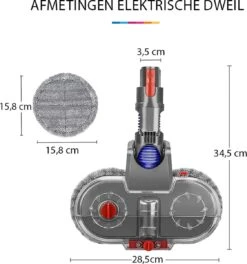 YONO Electrique Compatible Avec Dyson V15 / V11 / V10 / V8 / V7 / V6 - Raclette - Balai à Sol - Buse Accessoires De Vêtements Pour Bébé Et Pièces Pour Aspirateur Balai - Fixation Pour Balai - Avec 6 Balais Lavables -Nettoyage Produits Boutique 1124x1200 4