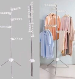 Séchoir Pliable Séchoir à Repasser Porte-manteau Portant Sèche-linge Universel, Avec 5 Patères Rabattables, Peu Encombrant, Pour Chemises, Chemisiers, Pulls, Robes -Nettoyage Produits Boutique 1136x1200