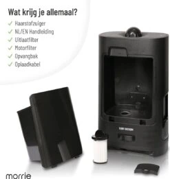 MORRIE - Aspirateur Cheveux - Capacité 2,6L - Poubelle - Aspirateur - Coiffeur - Salon De Coiffure - Hairbuster -Nettoyage Produits Boutique 1137x1200 6