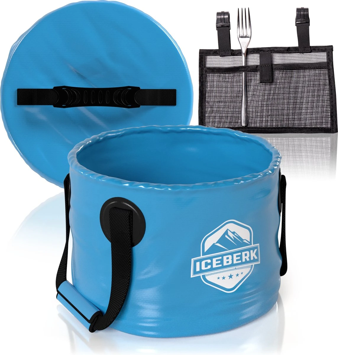 Kom Pliable Iceberk Avec Couvercle Et Sac Filet - 11L | Seau D'extérieur Pliable Portable - Imperméable, Robuste Et Peu Encombrant | Lavabo De Camping En PVC Et Bac De Rangement 3 Kom Pliable Iceberk Avec Couvercle Et Sac Filet - 11L | Seau D'extérieur Pliable Portable - Imperméable, Robuste Et Peu Encombrant | Lavabo De Camping En PVC Et Bac De Rangement