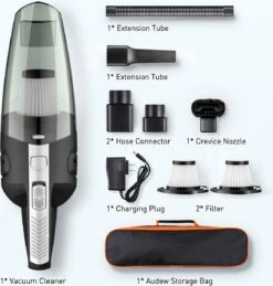 Aspirateur à Main Sans Fil - Aspirateur Sans Fil - Pour Humide Et Droog - Aspirateur Pour Poils D'animaux Domestiques - Aspirateur à Main Rechargeable Avec 9 Accessoires - 2 Filtres HEPA - Zwart -Nettoyage Produits Boutique 1145x1200 2