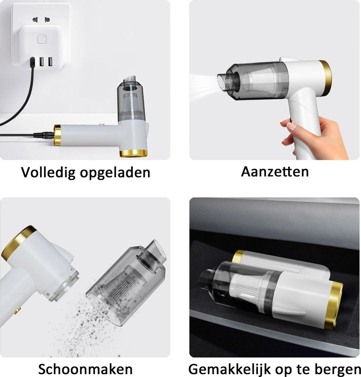 Dr. Wonder Handheld Thief Sans Fil - Aspirateur à Main Pliable - Solide Et Liquide - Rechargeable Par USB - Nettoyant Pour Poils D'animaux - Zwart 13 Dr. Wonder Handheld Thief Sans Fil - Aspirateur à Main Pliable - Solide Et Liquide - Rechargeable Par USB - Nettoyant Pour Poils D'animaux - Zwart – Image 11