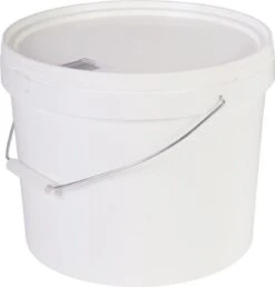 Seau Avec Couvercle Et Poignée - Wit - 10 Litres - Ménage - Seaux De Jardinage De Produits De Nettoyage - Seau Pratique Bricolage / Seaux Pratiques