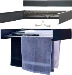 Séchoir à Linge Pliable Homestic© - Longueur De Séchage 6 M - Séchoir à Wasrek Universel Pour Salle De Bain/ Jardin/chambre/balcon - Aluminium - Anthracite