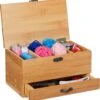 Boîte à Couture Relaxdays - Boîte à Couture - Boîte De Rangement Pour Outils De Couture - Bambou - Sans Contenu - Bois -Nettoyage Produits Boutique 1152x1200