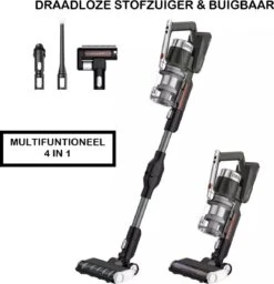 Midea Aspirateur-balai Sans Fil - 450 Watt - Sans Sac - Tige Flexible - 4 En 1 - Brosse Pour Tissus D'ameublement - Support Inclus -Nettoyage Produits Boutique 1157x1200 3