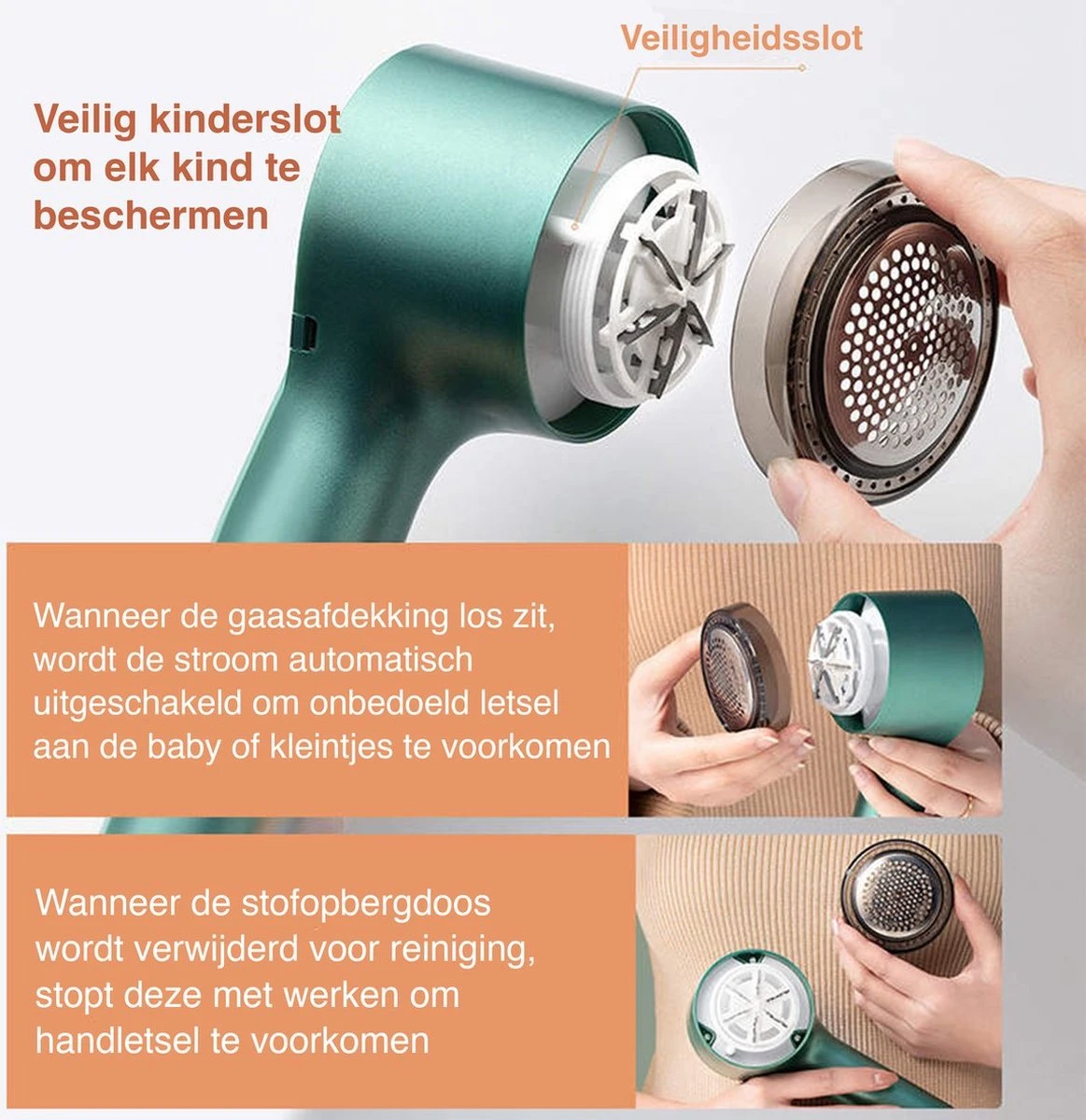 Vêtements Anti-peluches électriques - Depiller - Depilder Sans Fil - Brosse à Peluches - Voleur De Peluches Rechargeable - Rasoir à Vêtements - Vert 4 Vêtements Anti-peluches électriques - Depiller - Depilder Sans Fil - Brosse à Peluches - Voleur De Peluches Rechargeable - Rasoir à Vêtements - Vert – Image 2
