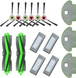 Ensemble Complet De Pièces De Rechange Pour Roomba Combo / R1138 / R111840, Avec 2 Brosses, 3 Vadrouilles, 4 Filtres Et 3 X 2 Brosses Latérales