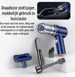 Vitasy - Aspirateur à Main - Aspirateur à Main - Sans Fil - Aspirateur Humide Et Droog - Air Duster - Aspirateur Domestique / Automobile - Accessoires Inclus - Aspiration Puissante - Blauw -Nettoyage Produits Boutique 1167x1200 9