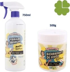 Champion Des Taches Multifonctionnelles Mariette | Soda De Nettoyage 500g | Vinaigre De Nettoyage 750ml