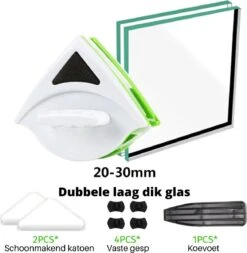 Essuie-glace Double Face 20-30 Mm - Nettoyant Pour Vitres - Brosse Magnétique - Chamois De Lessive Glas - Outils -Nettoyage Produits Boutique 1172x1200 5