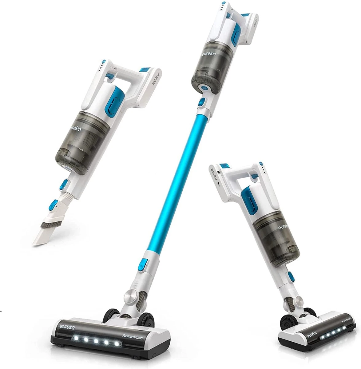 Aspirateur Portatif Sans Fil Eureka BR5 - Aspirateur 3 En 1 - Batterie Amovible 18000Pa / 250W / 2000mAh - Phare LED- Faible Bruit - Blauw 4 Aspirateur Portatif Sans Fil Eureka BR5 - Aspirateur 3 En 1 - Batterie Amovible 18000Pa / 250W / 2000mAh - Phare LED- Faible Bruit - Blauw – Image 2