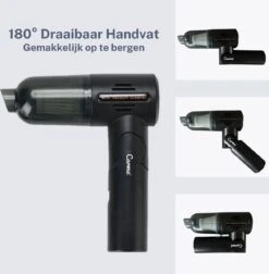 Carme® Aspirateur De Voiture 2 En 1 - Rechargeable - Wet & Droog - Aspirateur à Main - Airduster - Petit Aspirateur - Convient Pour La Voiture Et à La Maison - Aspirateur Sans Fil - Zwart -Nettoyage Produits Boutique 1174x1200 8