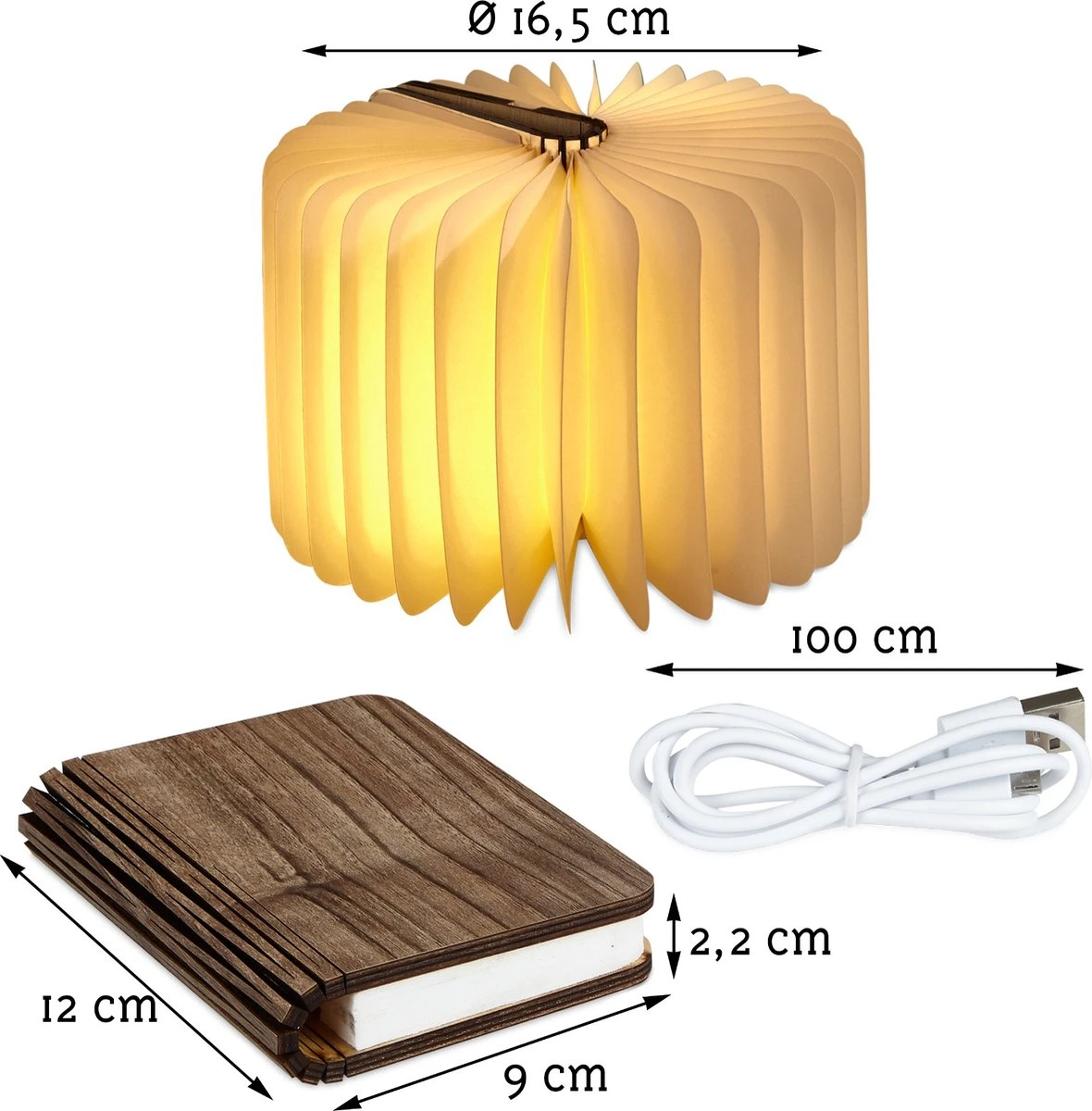 LIVAIA Lampe De Lecture Pliable à LED Avec Lumière LED Douce Et Couverture De Livre Magnétique - Avec Cordon De Charge - 12 X 9 X 2,5 Cm - Bois - Marron Foncé 9 LIVAIA Lampe De Lecture Pliable à LED Avec Lumière LED Douce Et Couverture De Livre Magnétique - Avec Cordon De Charge - 12 X 9 X 2,5 Cm - Bois - Marron Foncé – Image 7