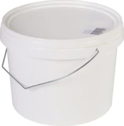 4x Seaux Avec Couvercle Et Poignée - Wit - 5 Litres - Ménage - Seaux De Jardinage De Produits De Nettoyage - Seau Pratique De Bricolage / Seaux Pratiques