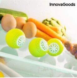 Innovagoods Boules Eco Pour Koelkast, élimine Les Mauvaises Odeurs - 3 Pièces, ABS Et Charbon Actif, Jaune, 5x5x5 Cm -Nettoyage Produits Boutique 1188x1200 12