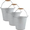 ESSCHERT DESIGN 3x Seaux/pots De Fleurs/pots De Plantes En Zinc 5 Litres - Décoration De Jardin - Seau à Fleurs/boîte à Fleurs/jardinière - Seau De Décoration -Nettoyage Produits Boutique 1190x1200 10