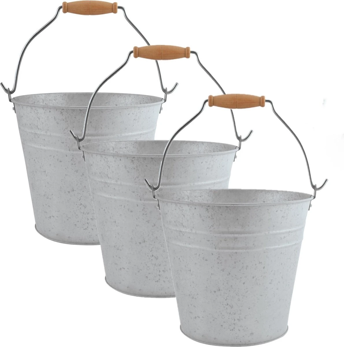 ESSCHERT DESIGN 4x Seaux/pots De Fleurs/pots De Plantes En Zinc 5 Litres - Décoration De Jardin - Seau à Fleurs/boîte à Fleurs/jardinière - Seau De Décoration 3 ESSCHERT DESIGN 4x Seaux/pots De Fleurs/pots De Plantes En Zinc 5 Litres - Décoration De Jardin - Seau à Fleurs/boîte à Fleurs/jardinière - Seau De Décoration