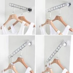 Crochet Mural Avec 5 Trous D' Argent - Mur Etendoir - Gain De Place - Vêtements> Organisateur - Wasrek Pliable - Placard Organisateur - Etendoir Suspendu - Cintres - Crochet Mur -Nettoyage Produits Boutique 1190x1200
