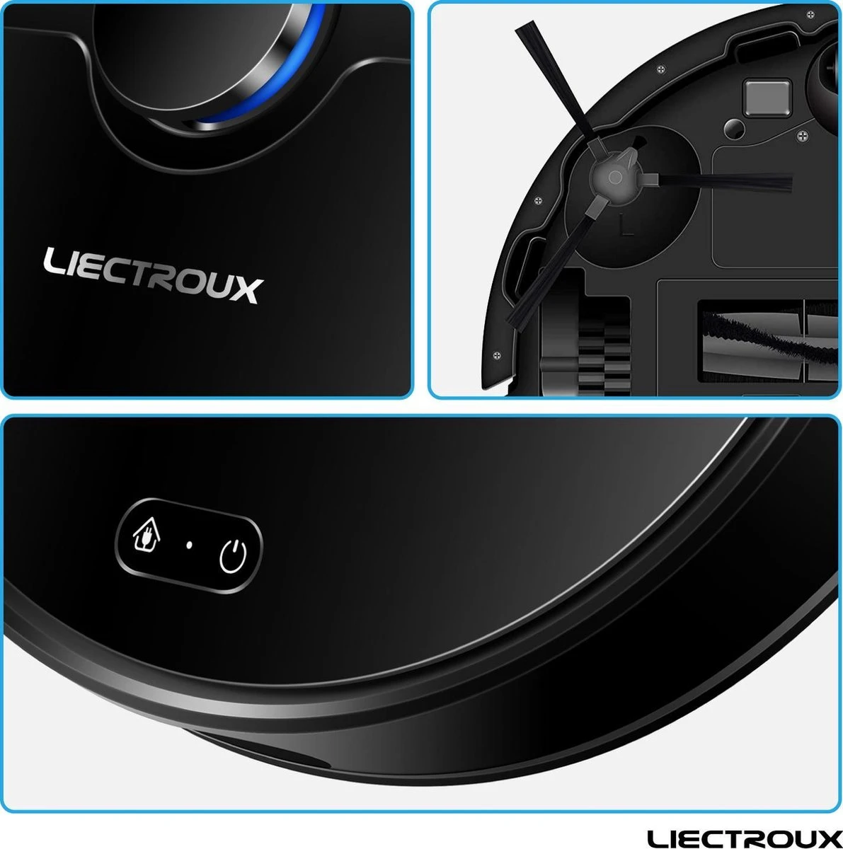 Robot Laveur Liectroux Avec Contrôle D'application - 3000Pa - Robot Aspirateur Avec Fonction De Nettoyage - Système De Nettoyage - Mop - Aspirateur Robot 4 Robot Laveur Liectroux Avec Contrôle D'application - 3000Pa - Robot Aspirateur Avec Fonction De Nettoyage - Système De Nettoyage - Mop - Aspirateur Robot – Image 2