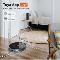 Aspirateur Robot Avec Navigation Intelligente - Élimination Automatique Des Déchets - Robot Laveur - Sans Fil - Avec Application - Poussière - Poils De Chien -Nettoyage Produits Boutique 1192x1200 1