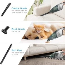 Aspirateur à Main, Aspirateur à Main, Aspirateur Sans Fil, Mini Aspirateur Fityou 7000pa 120W Aspirateur à Main Humide-sec, Aspirateur USB 2600mAh, Aspirateur Léger Pour La Maison, La Voiture Et Les Animaux De Compagnie - Gris -Nettoyage Produits Boutique 1193x1200 5