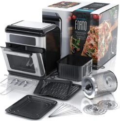 Mini Four Multifonctionnel Friteuse à Air Chaud – 10 Litres – Air Fryer Friteuse Gril Rotatif – Déshydrateur – Convection – Pizza Poulet Pommes – Applications En Acier Inoxydable – Certifié GS -Nettoyage Produits Boutique 1194x1200 11