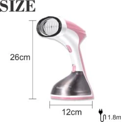 Défroisseur à Vapeur EverestGoods - Défroisseur à Main - Rose - Nettoyeur Vapeur - Anti-froissage - Chauffe Rapidement - Défroisseur à Main Pour Vêtements - Défroisseur Puissant 1000W -Nettoyage Produits Boutique 1194x1200