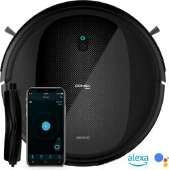 Aspirateur Robot Cecotec 4en1 - Commande Vocale - Programmable - Extra Bas - Poils D'animaux - Avec Fonction De Nettoyage - Station De Charge Automatique