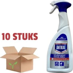 Antikal Spray Anti-calcaire - 10x 750 Ml - Nettoyant Anticalcaire Puissant - 10 Flacons Spray