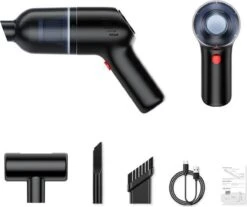 TDR - Mini Aspirateur Multifonctionnel / Aspirateur à Main - Aspirateur Humide Et Droog - Y Compris 3 Accessoires Différents - Rechargeable Par USB - Pour Nettoyer La Voiture, L'ordinateur Portable, Le Clavier, Etc. - Zwart -Nettoyage Produits Boutique 1200x1007