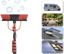 Manche Télescopique Avec Brosse Ensemble De 6 Pièces - Télescope Avec Brosse - Manche Télescopique Pour Le Nettoyage Des Vitres - Extensible Jusqu'à 4,6 Mètres - Avec Distributeur De Savon -Nettoyage Produits Boutique 1200x1011 4